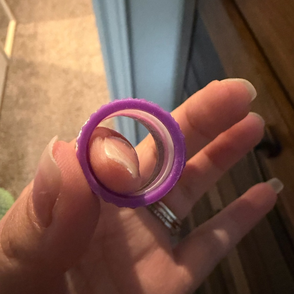 Colorful Textured Silicon Rings Set - Picture 3 of 6